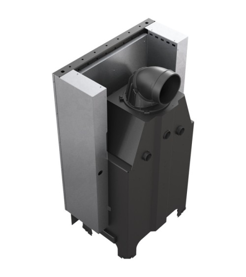 Insert cheminée MBZ 13 double vitrage ouverture relevable + 3 bouches recuperateur