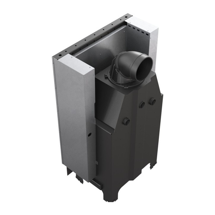 Insert cheminée MBZ 13 double vitrage ouverture relevable + 3 bouches recuperateur