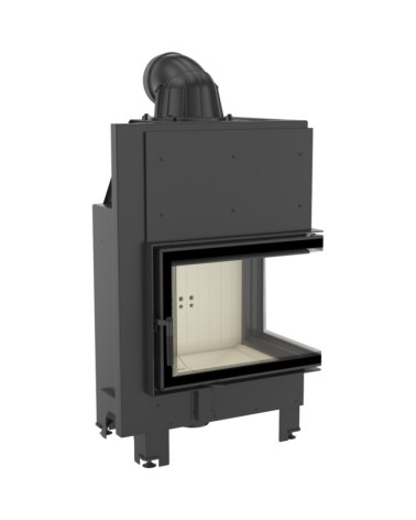 Insert cheminée MBZ 13 BS vitre à droite + 3 bouches recuperateur