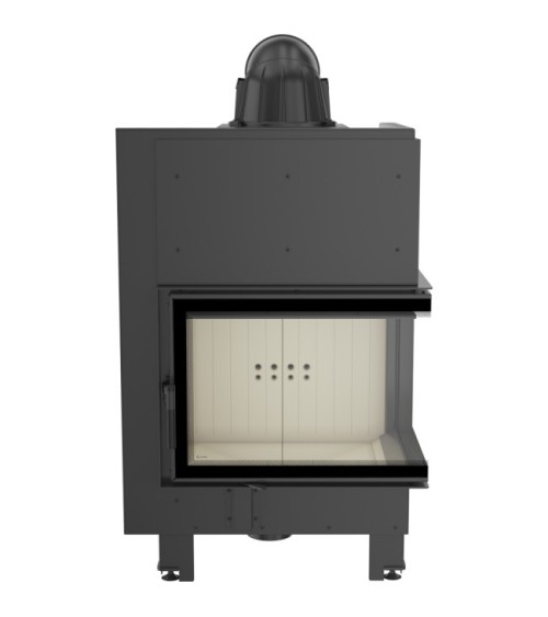 Insert cheminée MBZ 13 BS vitre à droite + 3 bouches recuperateur