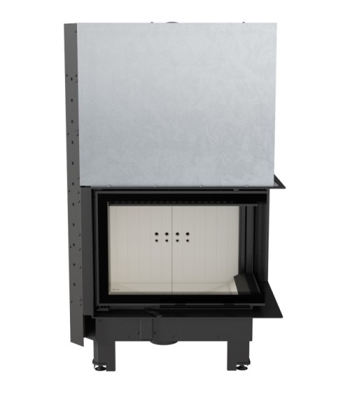 Insert cheminée MBZ 13 BS vitre à droite ouverture relevable + 3 bouches recuperateur