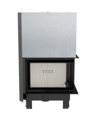 Insert cheminée MBZ 13 BS vitre à droite ouverture relevable + 3 bouches recuperateur