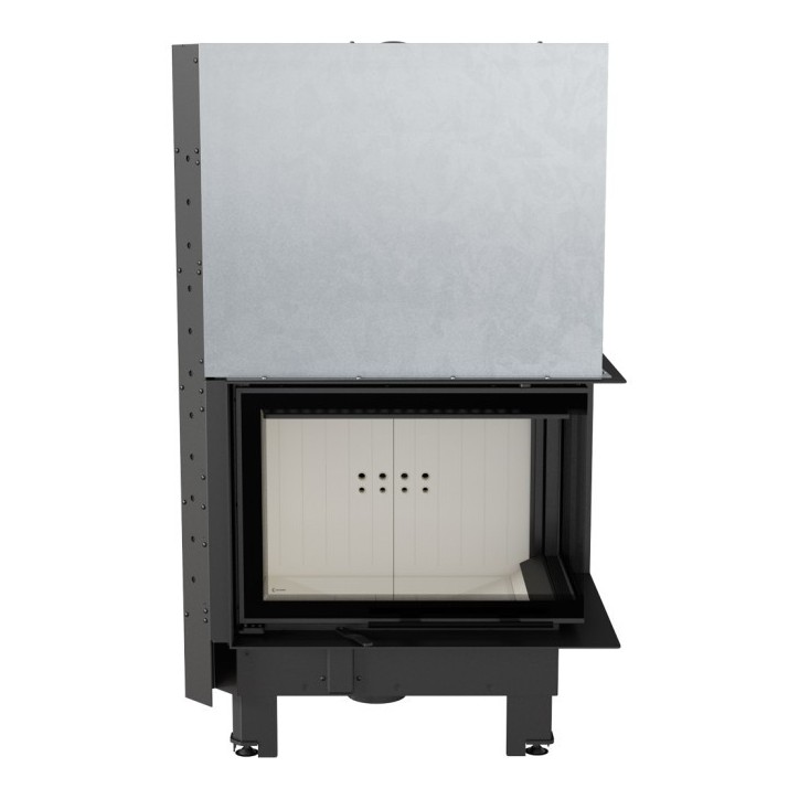 Insert cheminée MBZ 13 BS vitre à droite ouverture relevable + 3 bouches recuperateur