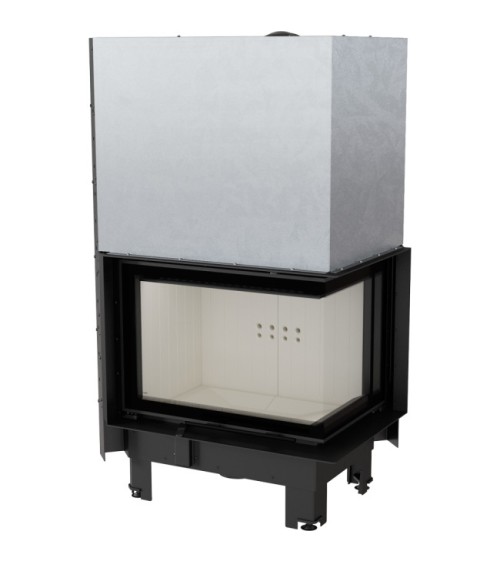 Insert cheminée MBZ 13 BS vitre à droite ouverture relevable + 3 bouches recuperateur