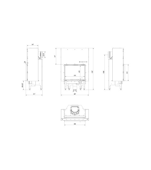 Insert cheminée NADIA 10 ouverture relevable