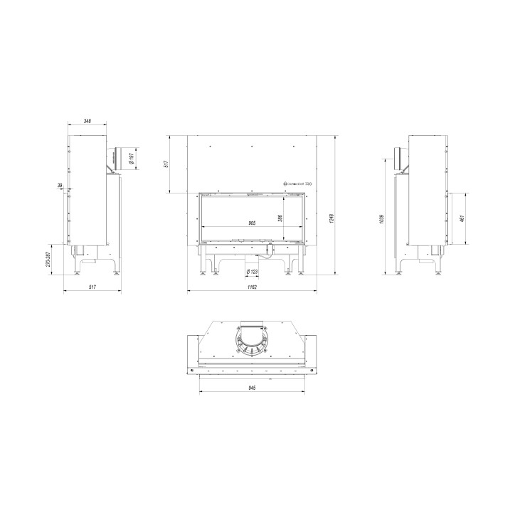 Insert cheminée NADIA 14 ouverture relevable