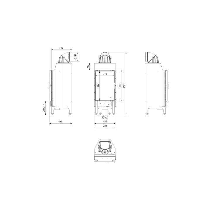 Insert cheminée NADIA 9 kW