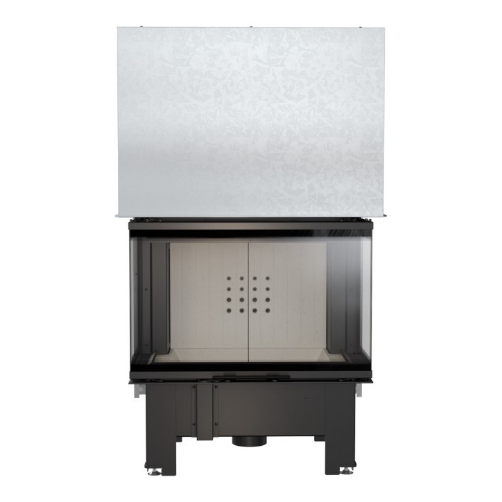 Insert cheminée NBC 10 3 côtés vitrés ouverture relevable + 3 bouches recuperateur