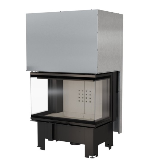 Insert cheminée NBC 10 3 côtés vitrés ouverture relevable + 3 bouches recuperateur