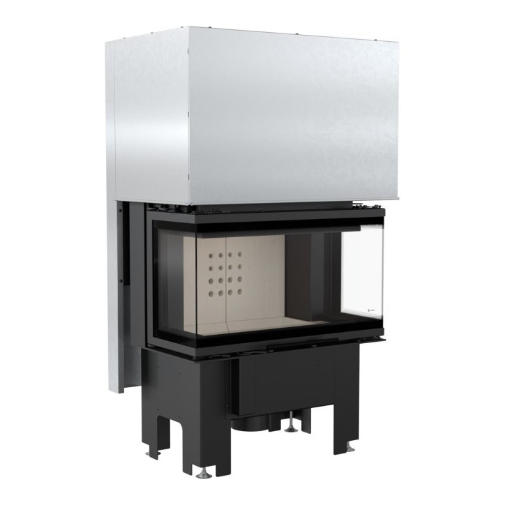 Insert cheminée NBC 7 3 côtés vitrés ouverture relevable + 3 bouches recuperateur