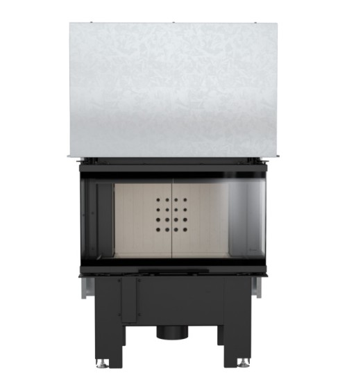 Insert cheminée NBC 7 3 côtés vitrés ouverture relevable + 3 bouches recuperateur