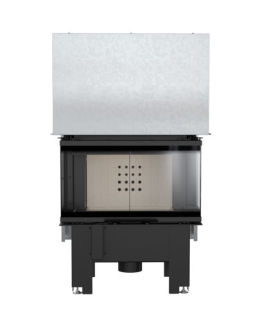 Insert cheminée NBC 7 3 côtés vitrés ouverture relevable + 3 bouches recuperateur