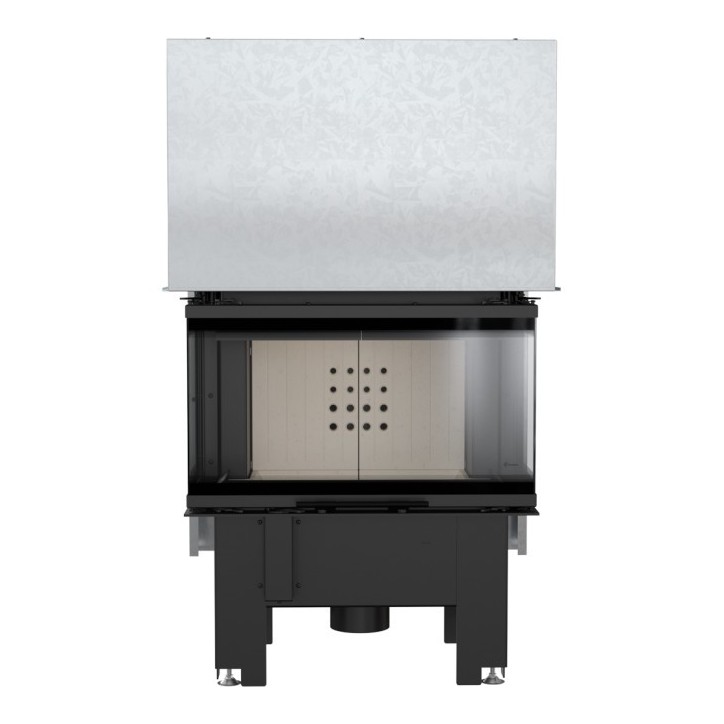 Insert cheminée NBC 7 3 côtés vitrés ouverture relevable + 3 bouches recuperateur