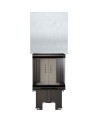 Insert cheminée NBC 8 3 côtés vitrés ouverture relevable + 2 bouches recuperateur