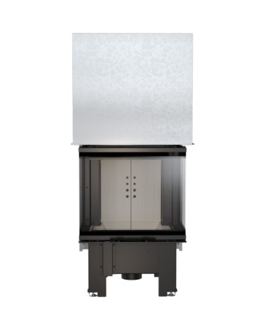 Insert cheminée NBC 9 3 côtés vitrés ouverture relevable + 3 bouches recuperateur