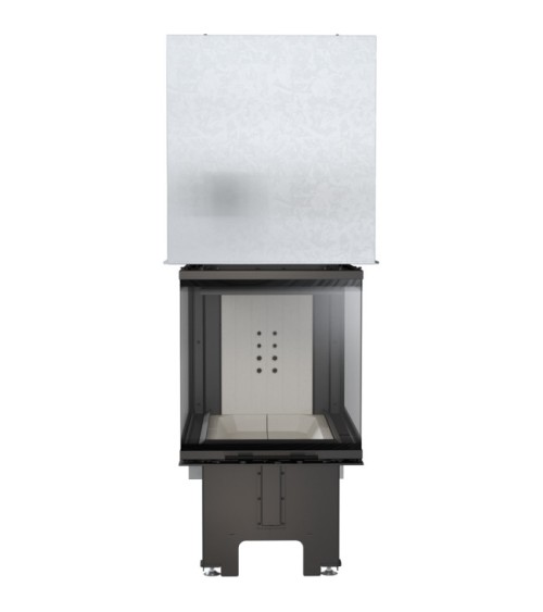 Insert cheminée NBU 11 3 côtés vitrés ouverture relevable + 3 bouches recuperateur