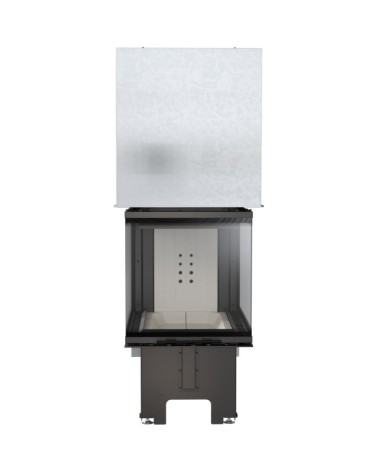 Insert cheminée NBU 11 3 côtés vitrés ouverture relevable + 3 bouches recuperateur