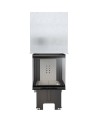 Insert cheminée NBU 11 3 côtés vitrés ouverture relevable + 3 bouches recuperateur