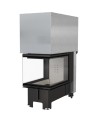 Insert cheminée NBU 11 3 côtés vitrés ouverture relevable + 3 bouches recuperateur