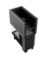 Insert cheminée NBU 11 3 côtés vitrés ouverture relevable + 3 bouches recuperateur