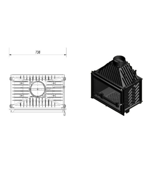 Insert cheminée OLIWIA PF 16 kW