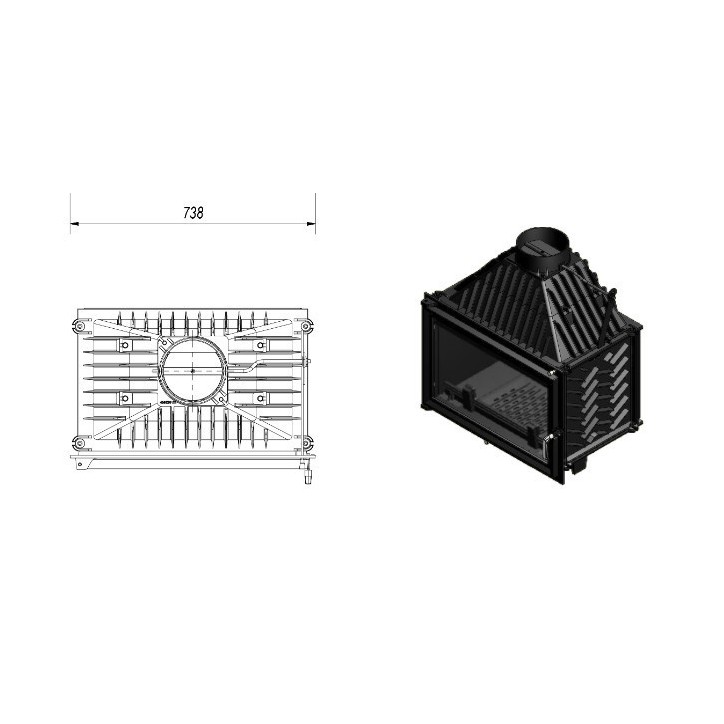 Insert cheminée OLIWIA PF 16 kW
