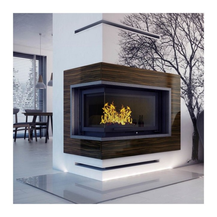 Insert cheminée OLIWIA 18 BS vitre à gauche ouverture relevable