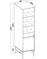 Vitrine Tokyo 50 cm beige