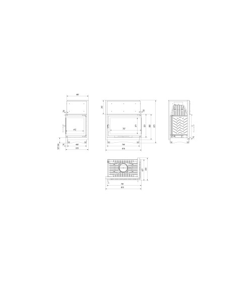 Insert cheminée OLIWIA 18 BS vitre à droite