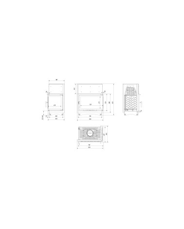 Insert cheminée OLIWIA 18 BS vitre à droite