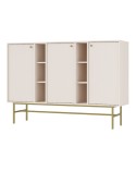 Buffet TOKYO beige 160 cm 3 portes + 2 niches