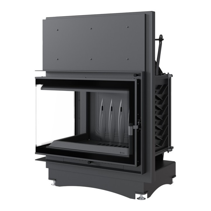 Insert cheminée ZUZIA 12 BS DECO vitre à gauche