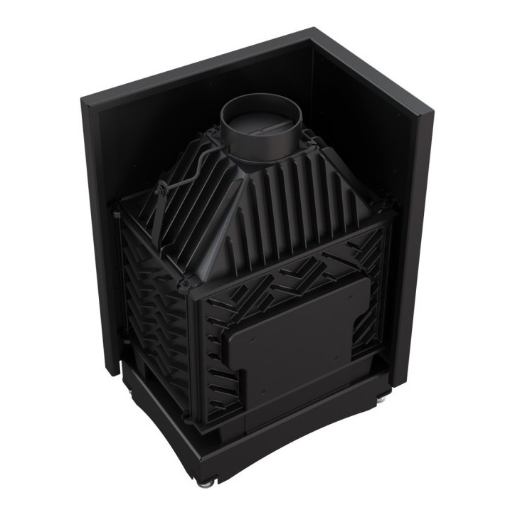 Insert cheminée ZUZIA 12 BS DECO vitre à gauche