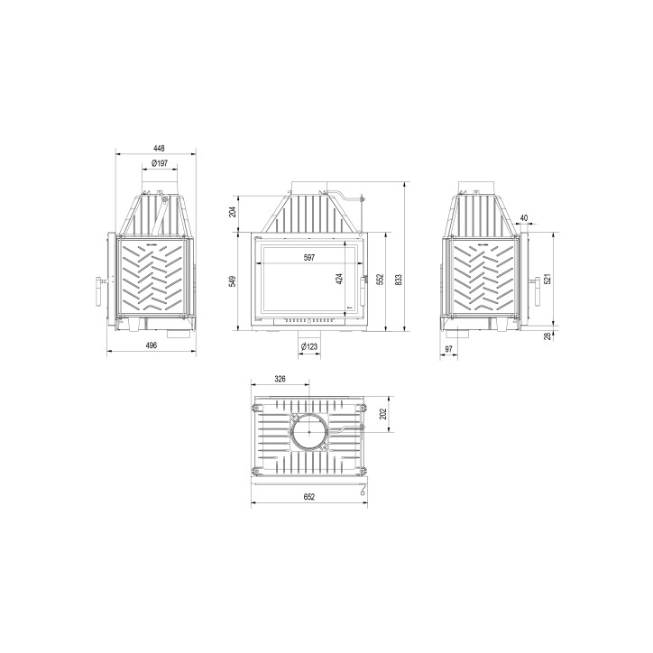 Insert cheminée ZUZIA 12 DECO