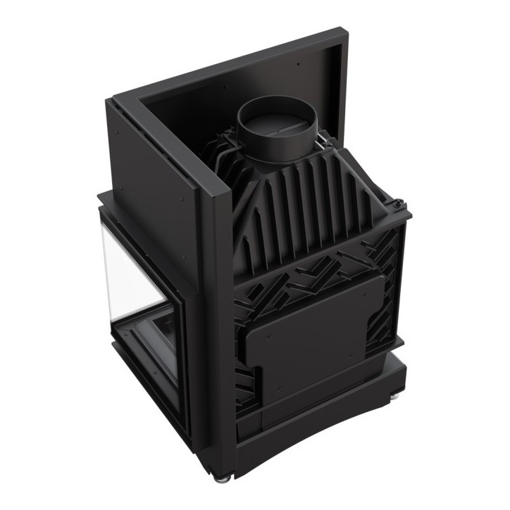 Insert cheminée ZUZIA BS 12 DECO vitre à droite