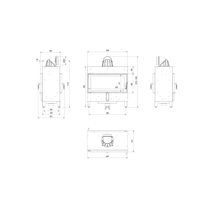 Insert cheminée LUCY 16 TUNNEL
