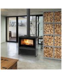 Poêle à bois JUNO 16 kw PANNEAU BLANC