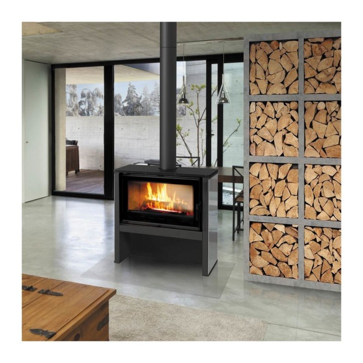 Poêle à bois JUNO 16 kw PANNEAU BLANC
