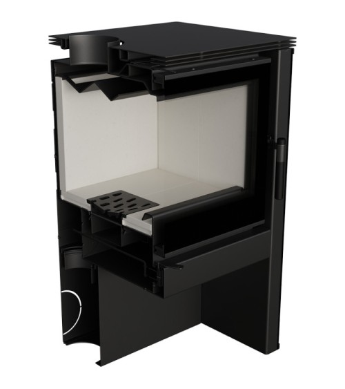 Poêle à bois JUNO 16 kw PANNEAU BLANC