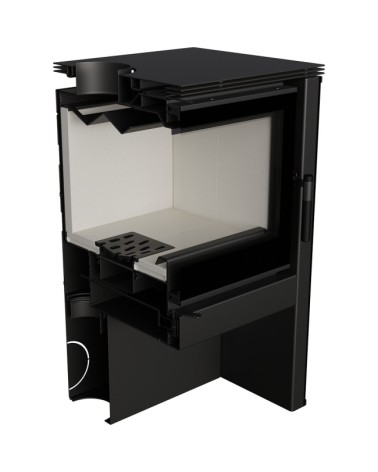 Poêle à bois JUNO 16 kw PANNEAU BLANC