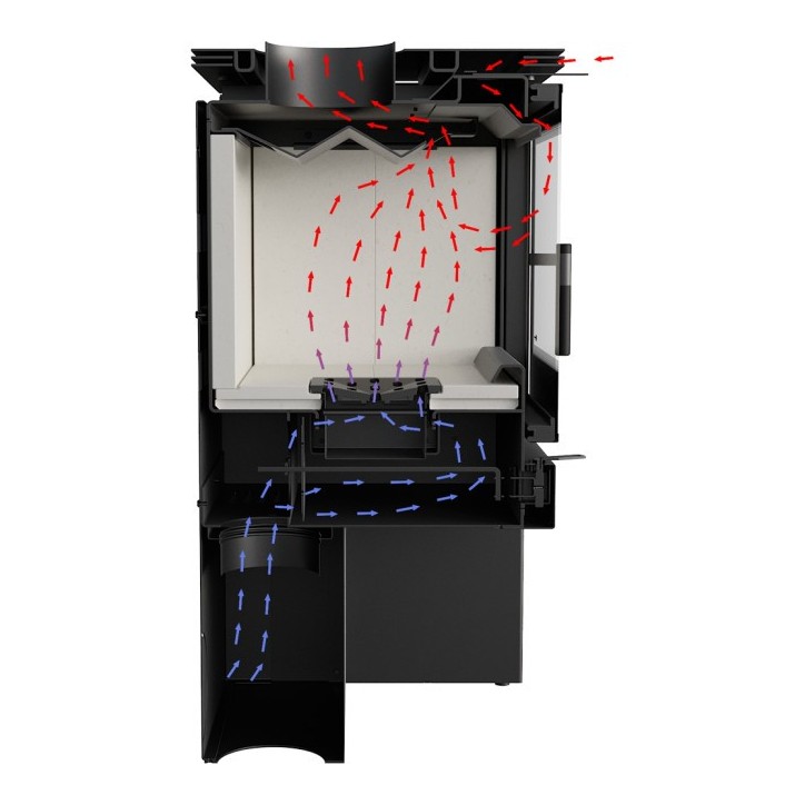 Poêle à bois JUNO 16 kw PANNEAU BLANC