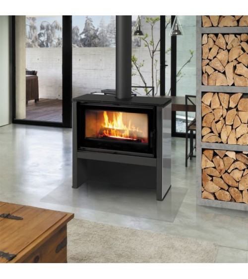 Poêle à bois JUNO 16 kw PANNEAU NOIR