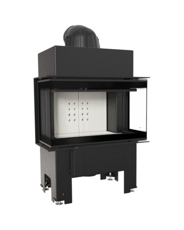 Insert cheminée NBC/BSL/P/680/280 3 côtés vitrés 9 kw + 2 bouches recuperateur