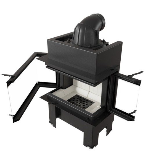 Insert cheminée NBC/BSL/P/680/280 3 côtés vitrés  9 kw + 2 bouches recuperateur