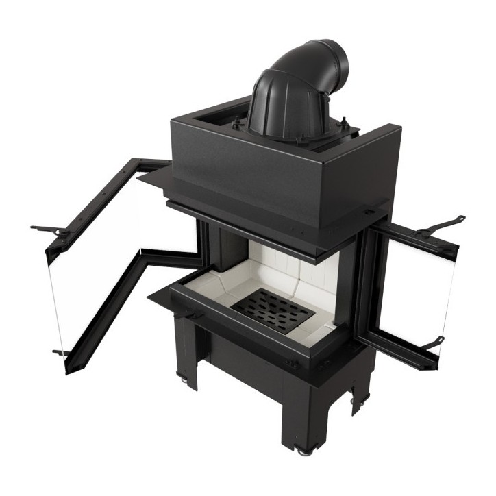 Insert cheminée NBC/BSL/P/680/280 3 côtés vitrés  9 kw + 2 bouches recuperateur