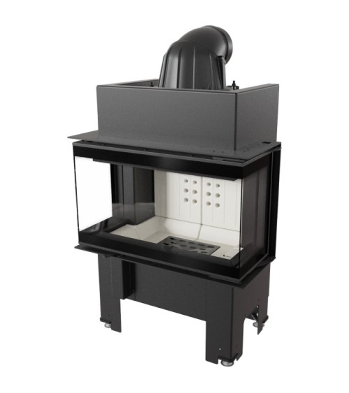 Insert cheminée NBC/BSL/P/680/280 3 côtés vitrés  9 kw + 2 bouches recuperateur