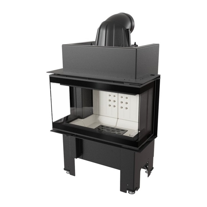 Insert cheminée NBC/BSL/P/680/280 3 côtés vitrés  9 kw + 2 bouches recuperateur