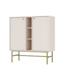Buffet TOKYO beige 100 cm 2 portes + 1 niche