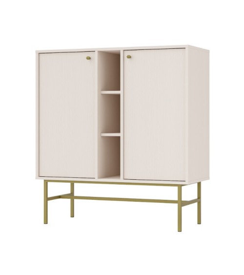 Buffet TOKYO beige 100 cm 2 portes + 1 niche