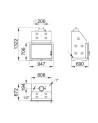 Insert à bois HYDRO-BRONPI-80-E-Vision 27/22 kw